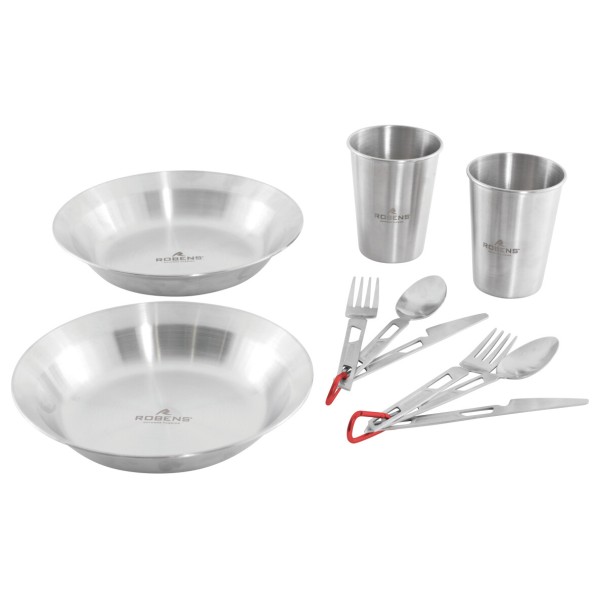 Robens - Sierra Steel Meal Set - Geschirr-Set grau von Robens