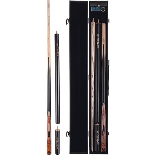 Robertson Snookerqueue, R-1, Profi Snooker Cue 2-teilig mit Verlängerung, Eschenholz, 9 mm Tip, Naturholzdekor, im Set mit Koffer oderTasche Robertson Snookerqueue, R-1, Profi Snooker Cue 2-teilig mit Verlängerung, Eschenholz, 9 mm Tip, Naturholzdekor, im Set mit Koffer oderTasche von Robertson