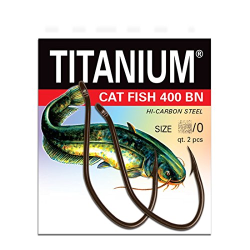 Titanium CAT Fish 400BN 2 extrem Starke geschmiedete Welshaken Raubfischhaken (10/0) von Robinson