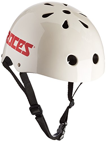 Roces Erwachsene Helm CE Aggressive Helmet, Mat White, L von Roces