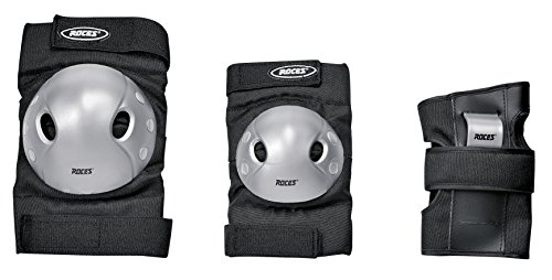 Roces Jungen Schützer Extra Three-Pack Schutzset, Black/Grey, S Roces Jungen Schützer Extra Three-Pack Schutzset, Black/Grey, S von Roces