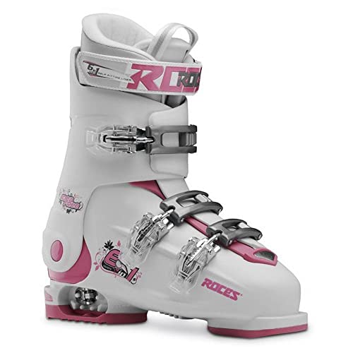 Roces Kinder Idea Up størrelse Eu 36-40 Kinderskischuh verstellbar, white-deeppink, EU von Roces