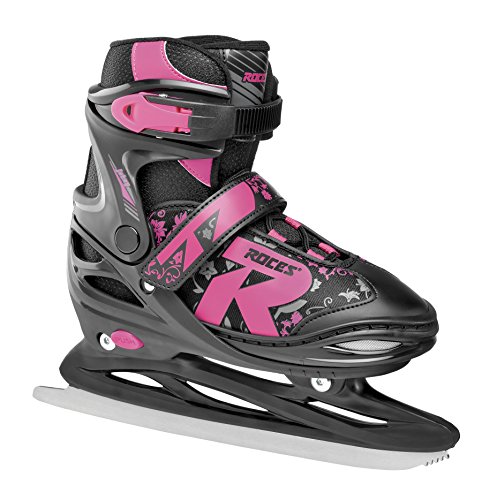 Roces Kinder Jokey Ice 2.0 Girl Verstellbarer Schlittschuh, Black-Fuchsia, 30-33 von Roces