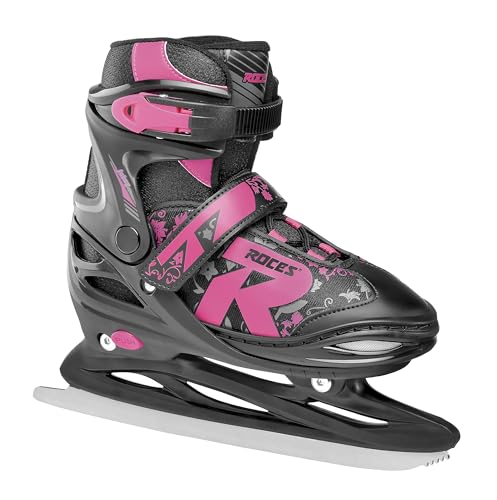 Roces Kinder Jokey Ice 2.0 Girl Verstellbarer Schlittschuh, black-fuchsia, 34-37 EU von Roces