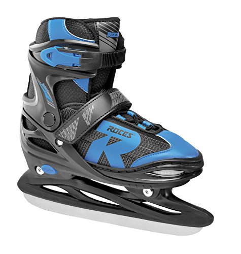 Roces Kinder Jokey Ice 2.0 Verstellbarer Schlittschuh, Black/Astro Blue, 26-29 von Roces