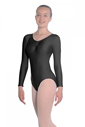 Martene Long Sleeve Nylon/Lycra Leotard 11-13 Jahre Schwarz von Roch Valley