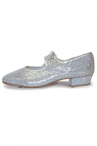 Roch Valley Hologramm Steppschuhe für Mädchen und Damen 21.5 Silber Hologramm von Roch Valley