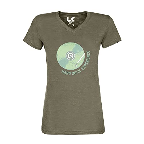 ROCK EXPERIENCE REWT01381 POLLICINO SS T-Shirt Women Olive Night M von Rock Experience