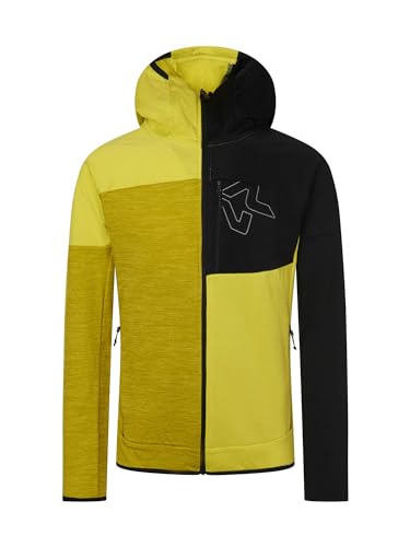 Rock Experience REMC02411-W971 KOBRA HOODIE FZ MAN FLEECE Sweatshirt Herren 1809 Sulphur SPRING+0208 CAVIAR+O295 SULPH MEL XL von Rock Experience