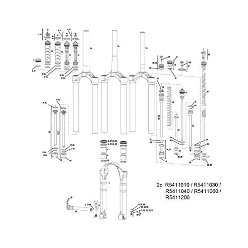 RockShox Dämpfer und Komponent CSU Spule Soloair AL Steerer Lyrik,11.4015.411.030 von RockShox