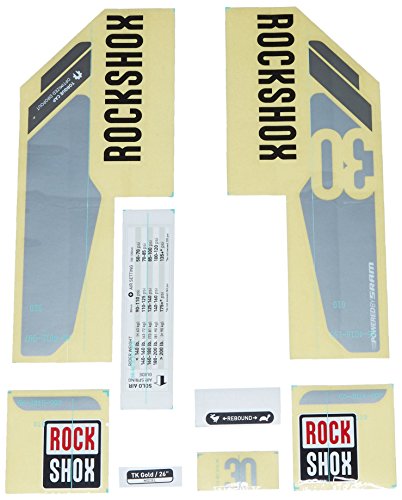 Rock Shox Gold, unteres Bein 30 A1 Aufkleber-Set schwarz Silver/Diffusion Black 29-Inch von RockShox