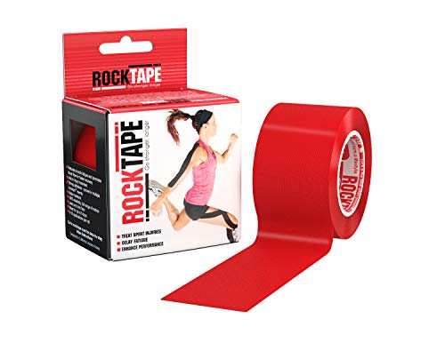 RockTape Unisex Uncut Std Kinesiologie Tape Elastisches Therapeutisches Sportband für Schulter, Knöchel, Ellenbogen, Handgelenk, Schienbeinschienen und Knie Unterstützung - Rot RockTape Unisex Uncut Std Kinesiologie Tape Elastisches Therapeutisches Sportband für Schulter, Knöchel, Ellenbogen, Handgelenk, Schienbeinschienen und Knie Unterstützung - Rot von RockTape