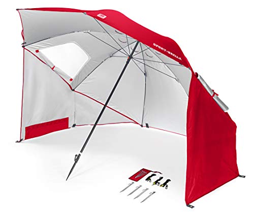 Sport-Brella Umbrella Sonnenschirm für Strand und Garten, Robust, Schutz vor Sonne, Regen und Wind, Mit Tragetasche, Rot, 54'' / 136cm Sport-Brella Umbrella Sonnenschirm für Strand und Garten, Robust, Schutz vor Sonne, Regen und Wind, Mit Tragetasche, Rot, 54'' / 136cm von Sport-Brella