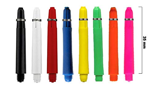 Rocket Grip Dart Schäfte 24 Stück - 8 Farben - Längen XS, S, M (blau, S 3.5) von Rocket