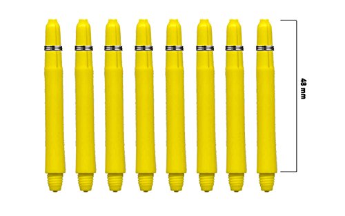Rocket Grip Dart Schäfte 24 Stück - 8 Farben - Längen XS, S, M (gelb, M 4.8) von Rocket