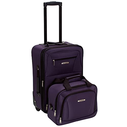 Rockland Modisches Softside-Gepäck-Set, violett, Einheitsgröße, Modisches Softside-Gepäck-Set von Rockland