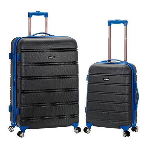 Rockland Melbourne Hartschalen-Trolley, erweiterbar, grau, 2-Piece Set (20/28), Melbourne Hartschalen-Koffer, erweiterbar von Rockland