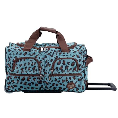 Rockland Reisetasche mit Rollen, Blauer Leopard, Einheitsgröße, Reisetasche mit Rollen Rockland Reisetasche mit Rollen, Blauer Leopard, Einheitsgröße, Reisetasche mit Rollen von Rockland