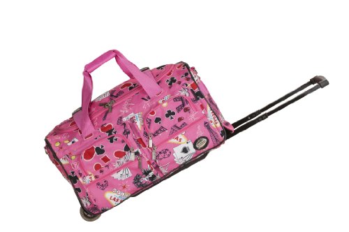 Rockland Reisetasche mit Rollen, Pink Vegas, Einheitsgröße, Reisetasche mit Rollen von Rockland