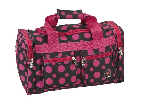 Rockland Gepäcktasche, 48,3 cm, Schwarz mit rosa Punkten, Einheitsgröße, 48,3 cm große Tragetasche Rockland Gepäcktasche, 48,3 cm, Schwarz mit rosa Punkten, Einheitsgröße, 48,3 cm große Tragetasche von Rockland