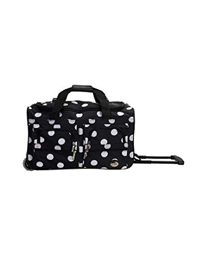 Rockland Seesack zum Rollen, Schwarze Punkte, 22-Inch, Reisetasche mit Rollen von Rockland