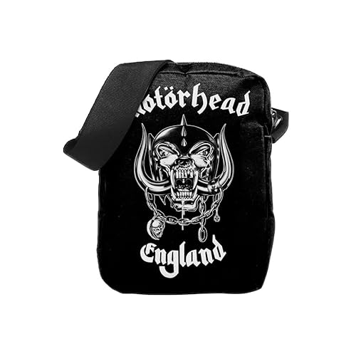 Rocksax Motorhead Crossbody-Tasche – England, Schwarz, Umhängetasche von Rocksax