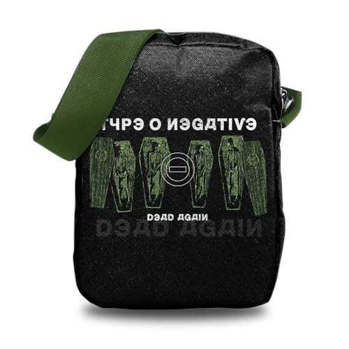 Rocksax Type O Negative Crossbody Bag - Dead Again, Schwarz, Umhängetasche Rocksax Type O Negative Crossbody Bag - Dead Again, Schwarz, Umhängetasche von Rocksax