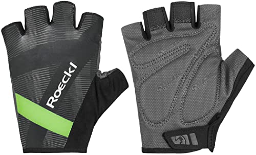 Roeckl Busano Fahrrad Handschuhe kurz schwarz/grün 2023: Größe: 7.5 von Roeckl