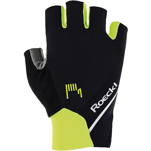 Roeckl Elfenbein 2 Fahrradhandschuhe Schwarz/Fluo Gelb 9 von Roeckl