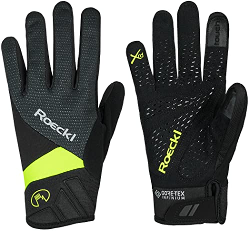 Roeckl Runaz Winter Fahrrad Handschuhe lang schwarz/gelb 2023: Größe: 7 von Roeckl