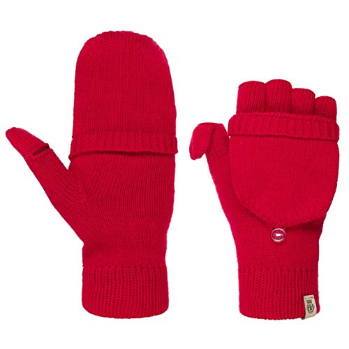 Roeckl Strickhandschuhe Fingerlose Handschuhe Merino Winterhandschuhe Fingerhandschuhe (One Size - dunkelrot) von Roeckl