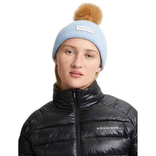 Röhnisch Beanie Pom Rib hellblau von Röhnisch