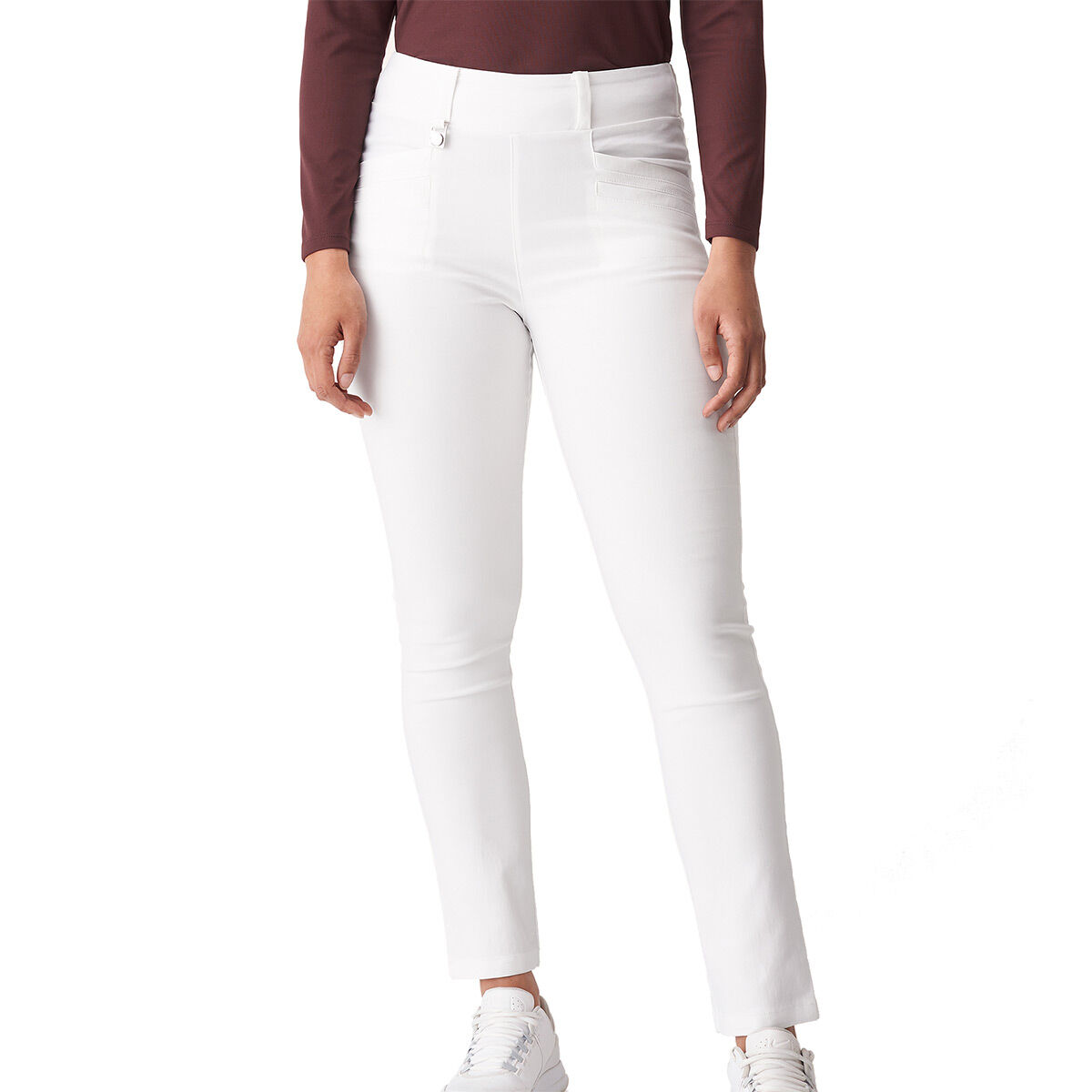 Röhnisch Womens Embrace Stretch Golf Trousers, Female, White, 16 | American Golf von Röhnisch