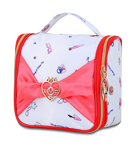 Roffatide Anime Sailor Moon Make-up-Organizer-Tasche Reisen Niedliche Kosmetiktasche Wasserfester Kulturbeutel mit Haken zum Aufhängen von Roffatide