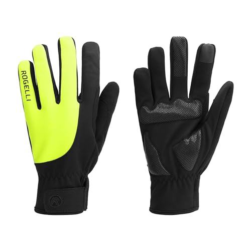 Rogelli Core II Fahrradhandschuhe Herren - Radhandschuhe, Winterhandschuhe - Schwarz/Gelb - Größe 2XL von Rogelli