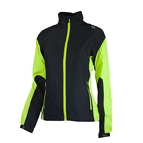 Rogelli Damen Laufjacke Elvi, Black/Fluor-Yellow, XL von Rogelli