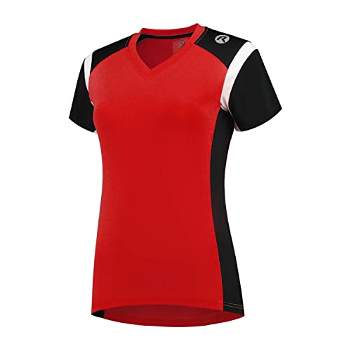 Rogelli Damen eabel Running Short Sleeve T-Shirt Größe L Rot/Schwarz/Weiß von Rogelli