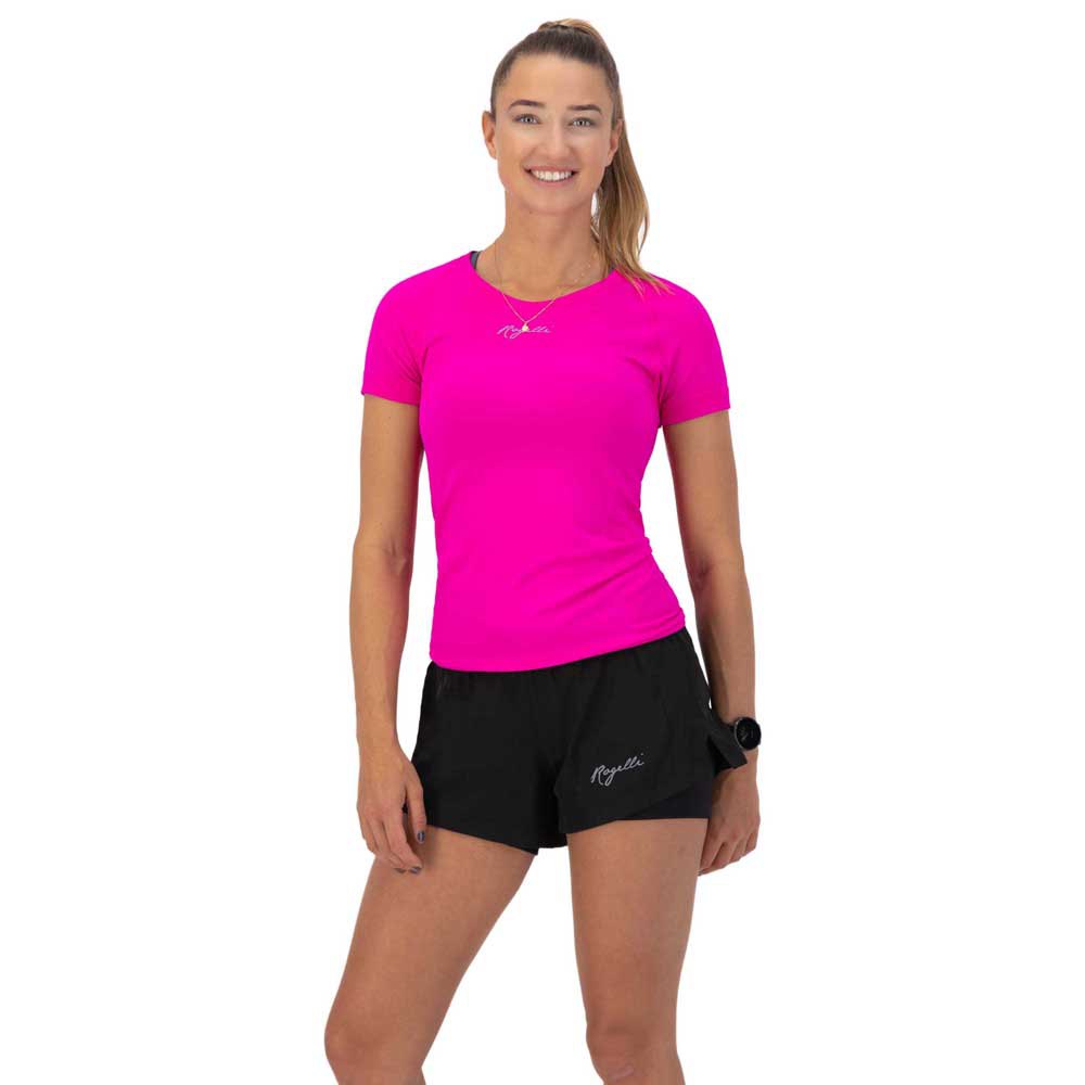 Rogelli Essential Short Sleeve T-shirt Rosa M Frau von Rogelli