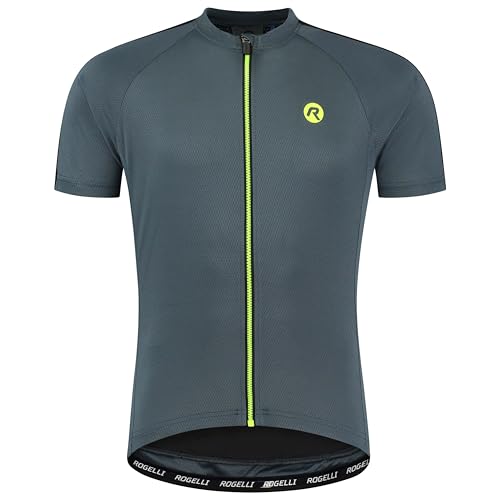 Rogelli Explore Radtrikot Herren, Fahrradtrikot Kurzarm, Rennrad Trikot, Atmungsaktive, Radsport Shirt - Grau, L von Rogelli