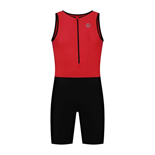 Rogelli Florida Triathlon Anzug Herren & Damen, Badeanzug Unisex, Trisuit, Iron Man Anzug Erwachsene - Rot/Schwarz, XL von Rogelli