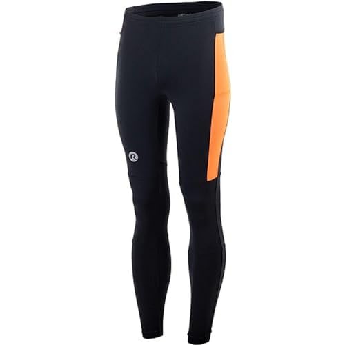 Rogelli Herren Eclipse Running Tight Long, Black/Orange, 2XL von Rogelli