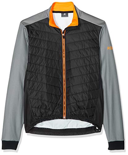 Rogelli Herren Element Winter Jacket, Black/Grey/Orange, XL von Rogelli