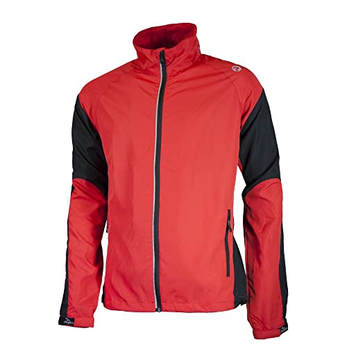 Rogelli Drummond Sportjacke Herren - Laufjacke - Rot/Schwarz - Größe S von Rogelli