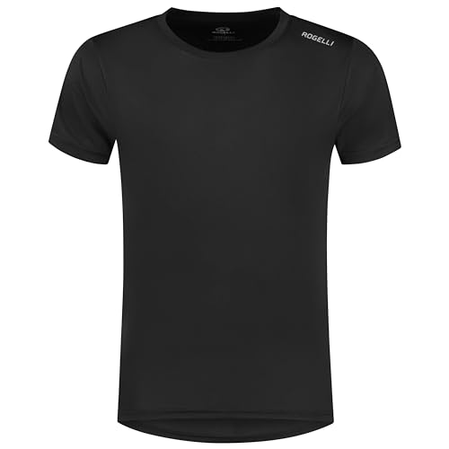 Rogelli Promo Funktionsshirt Herren Kurzarm - Laufshirt Atmungsaktiv - Sport T-Shirts - Sport Shirt - Schwarz - 2XL von Rogelli