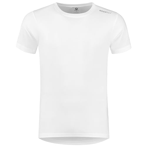 Rogelli Promo Funktionsshirt Herren Kurzarm - Laufshirt Atmungsaktiv - Sport T-Shirts - Sport Shirt - Weiß - S von Rogelli