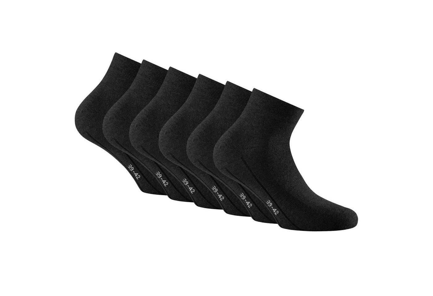 Rohner Socks Sneakersocken Unisex Quarter Socken, 6er Pack - Sneaker Plus von Rohner Socks