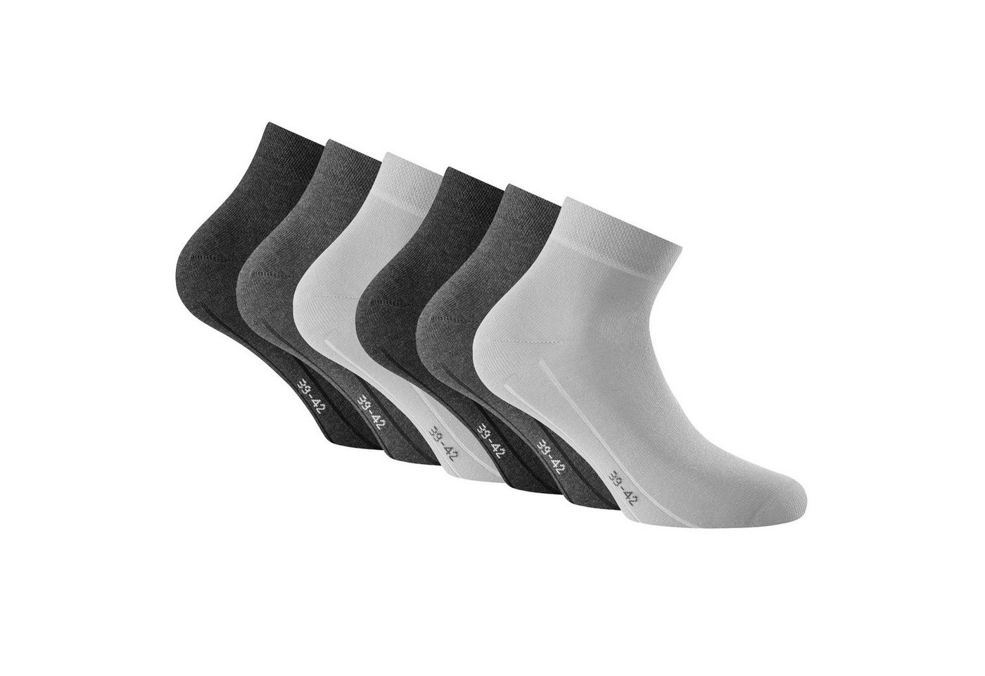 Rohner Socks Sneakersocken Unisex Quarter Socken, 6er Pack - Sneaker Plus von Rohner Socks