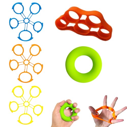 5 Stück Handmuskeltrainer Finger Trainer Handtrainer Fingertrainer Grifftrainer 3 Arten von Handtrainern Handkräftigungsband für Fingerdehnung Training und Erholung Lindert Stress 5 Stück Handmuskeltrainer Finger Trainer Handtrainer Fingertrainer Grifftrainer 3 Arten von Handtrainern Handkräftigungsband für Fingerdehnung Training und Erholung Lindert Stress von Roinaid