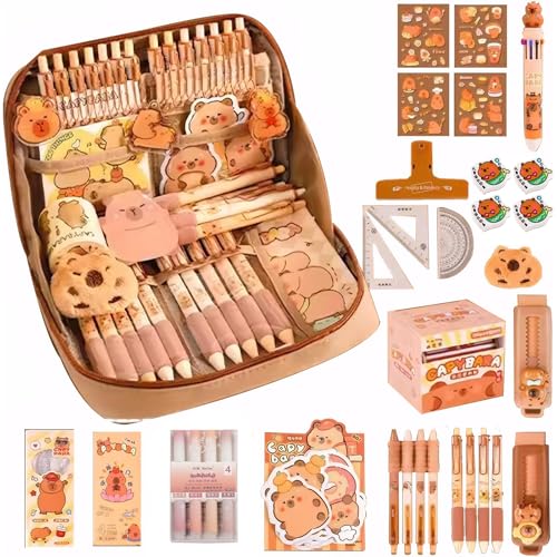 Capybara Stifte 51 Stück Capybara Federmäppchen Capybara Mäppchen Capybara Schreibwaren Set Enthält Stifte Clips Lineale Usw Federmäppchen Geeignet für Büro Schule Kinder Studenten Schreibwaren Capybara Stifte 51 Stück Capybara Federmäppchen Capybara Mäppchen Capybara Schreibwaren Set Enthält Stifte Clips Lineale Usw Federmäppchen Geeignet für Büro Schule Kinder Studenten Schreibwaren von Roinaid
