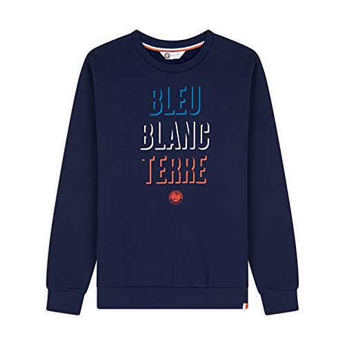 RG ROLAND GARROS Herren Blau/Weiß/Terra Sweatshirt, Marine, S von RG ROLAND GARROS